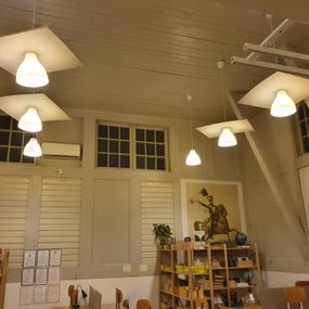 Ceiling absorbers on lighting