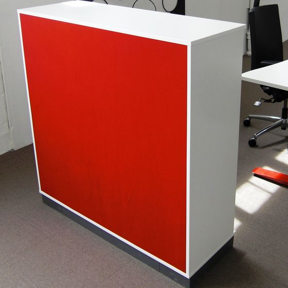 Red felt panels