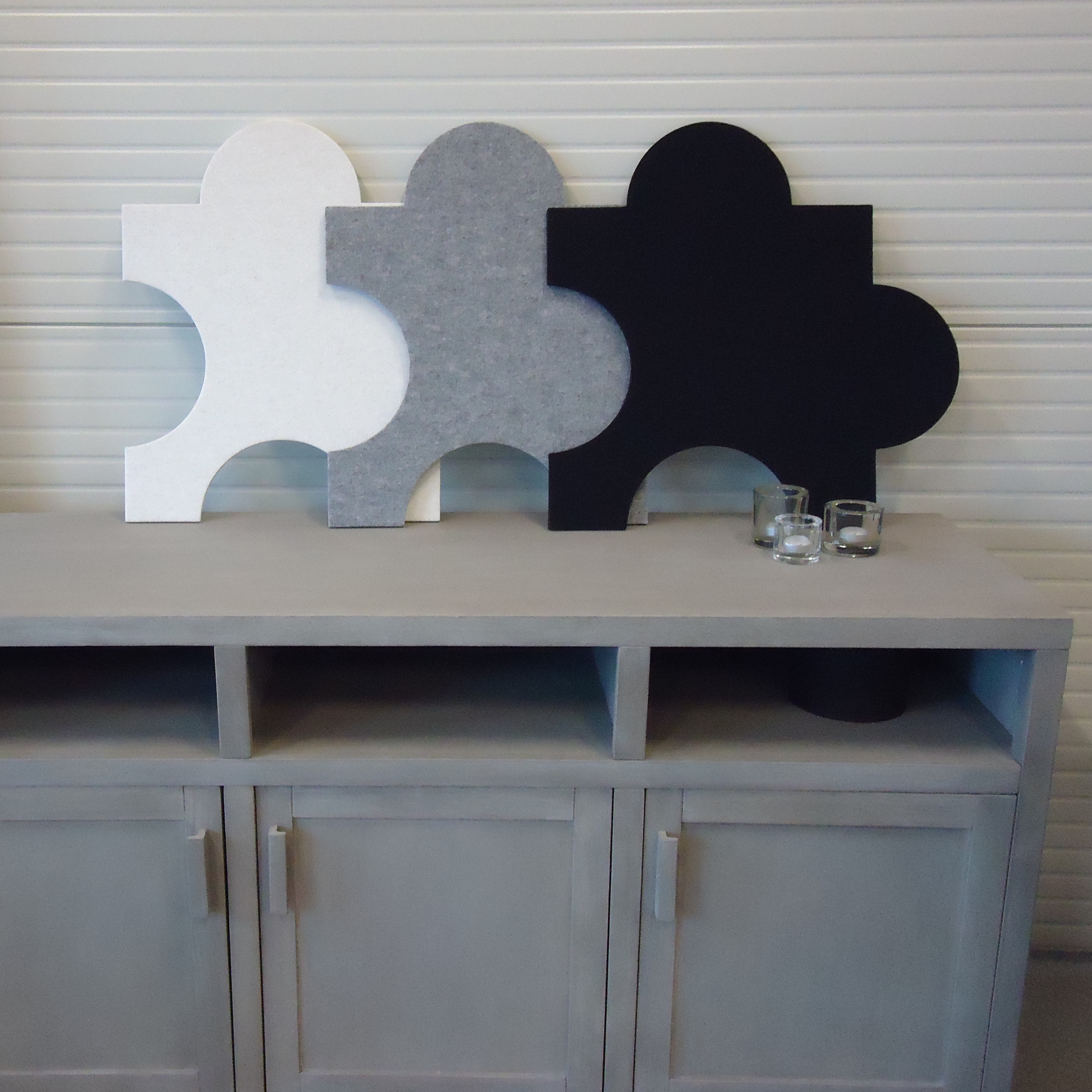 Puzzel shap wallabsorber